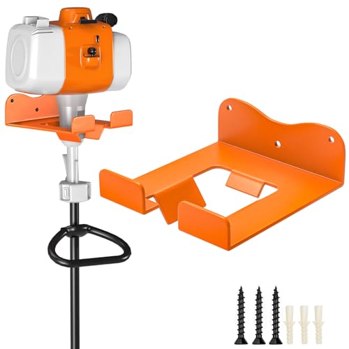 Garage Organizer Trimmer Rack Weedeater Hanger, Garden Power Tool Hanger Weed Whackers Holder Wall Mounted, Heavy Duty Metal Trimmer Hanger for Garage Tool Organizers Storage (Orange-1Pcs) - color: Orange-1Pcs