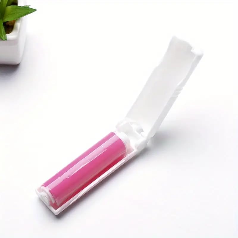 3pcs Reusable lint Roller, Reusable Foldable Portable Clothes Washing Carpet Sheets dust Suction Brush Picker Set Cleaner,Pet Hair Remover Brush (3, Pink) - color: Pink