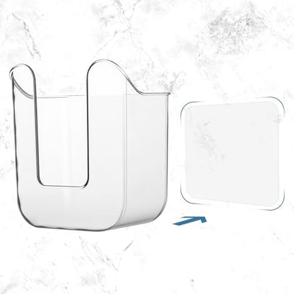 Wipes Dispenser Flushable Wipes Holder for Bathroom Wipe Container Clear Wipe Dispenser Wall-Mounted Tissue Box Wipes Holder for Bathroom Bedroom Kitchen - color: Transparent