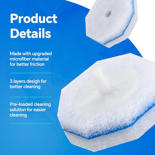2X Cleaning Power Upgrade Formula Toilet Bowl Refills, Fits for Clorox, 50 Count Disposable Toilet Bowl Refills - No Falling Apart, Fits Most Brand Brushes for Bathroom Cleaning - size: 1 Count (Pack of 50)