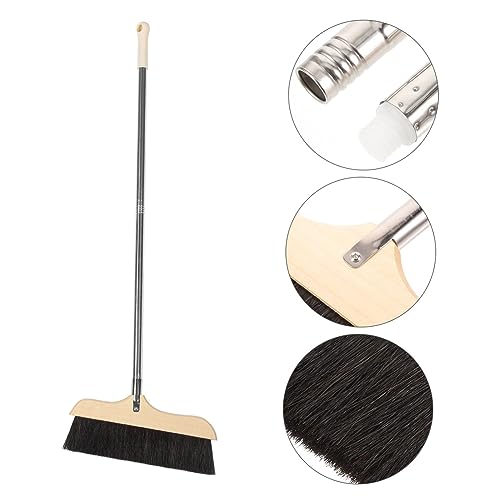 ABOOFAN Long Handle Soft Bristle Broom for Home and Office Floor Cleaning Static Dust Brush with Hanging for Kitchen Garage and Hard to Reach Corners
