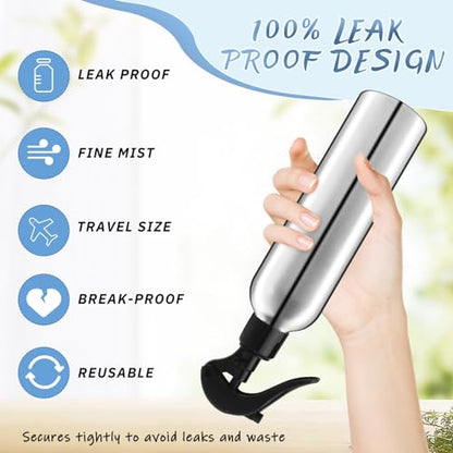 250ml/8 Oz Aluminum Spray Bottles,Empty Reusable Heavy Duty Mist Spray & Water Sprayer,Pressure Sprayer Spray Pump Bottles for Home Garden Plant Household Cleaning Solutions-Pack of 4