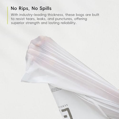 EKO 13 Gallon / 40-60 Liter, 60 Count Drawstring Trash Bags, Extra-Strong Unscented Garbage Bags, Easy-Dispense Roll for Kitchen & Household Use, Leak-Resistant, Code F, White - size: 60 Count (Pack of 1), style: 13 Gallon Bags/Code F