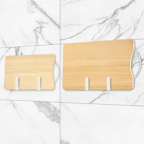 Pot Lid Rack, Wall Mounted 304 Stainless Steel Pan Lid Organizer Holder, Self Adhesive, Kitchen Cooking Utensil Tool (White, Set of 2) - color: White(set of 2)