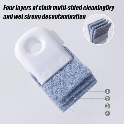Groove Cleaning Brush Window Track Cleaner Window Sill Cleaner Sliding Door Track Crevice Clean Brushes,White - color: White