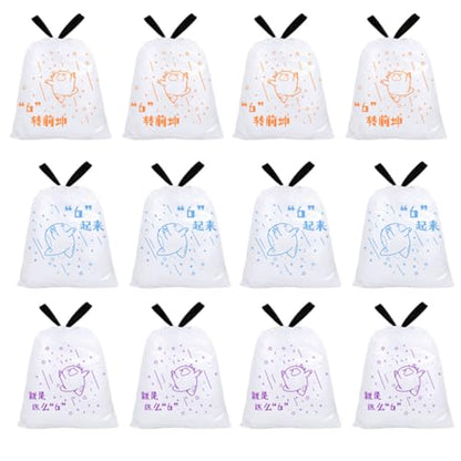 69pcs Drawstring Garbage Bags 50x55cm Heavy-duty Portable Trash Bags with Handle for Household Kitchen Trash Containers to 37cm Diameter