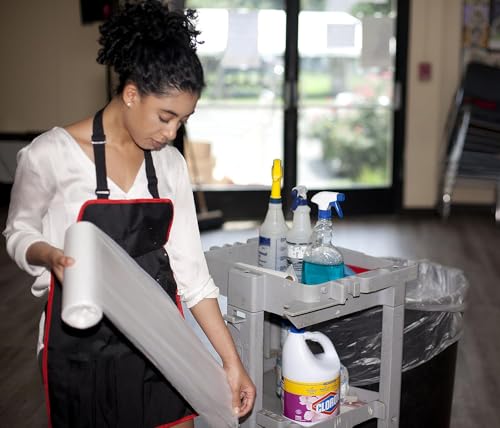 Aluf Plastics HCR-303708C High Density Star Sealed Coreless Roll Bags, 30 gal, Polyethylene, 30" x 37", Clear (1 Pallet of 100 Packs, 50000 Count Total) - color: Clear, style: 20-30 Gal, 8 Micron Equiv, 50,000 Count