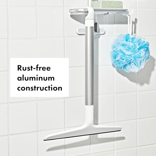 OXO Good Grips Aluminum Extendable Squeegee, Adjustable Shower Squeegee for Glass Doors