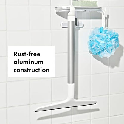 OXO Good Grips Aluminum Extendable Squeegee, Adjustable Shower Squeegee for Glass Doors