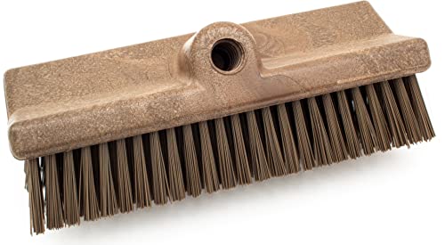 SPARTA 40423EC01 Plastic Floor Scrub Brush, Wall Brush, Equipment Brush With Nonabsorbent Bristles For Industrial Kitchens, Hospitals, Commercial Cleaning, 10 Inches, Brown - color: Brown