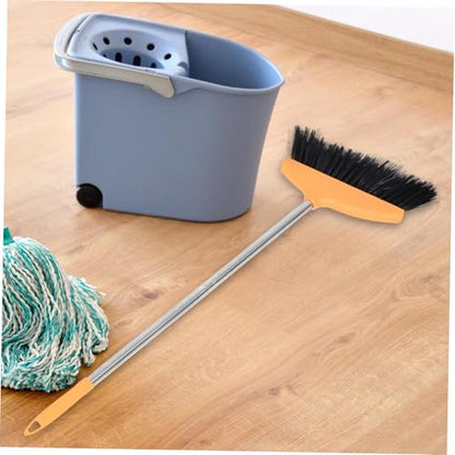 Wide Angle Broom with Long Handle Heavy Duty Soft Bristle Sweeping Brush for Efficient Lawn and Patio Cleaning for Garage and Floors