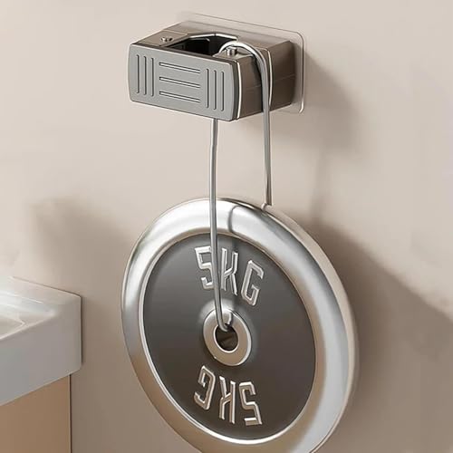 3 Pack Heavy Duty Mop Holder Wall Mount, Strong Adhesive Hanger for Broom Closet Organizer, Space Saving Utility Hooks for Bathroom Kitchen Garage Storage - style: 3PCS