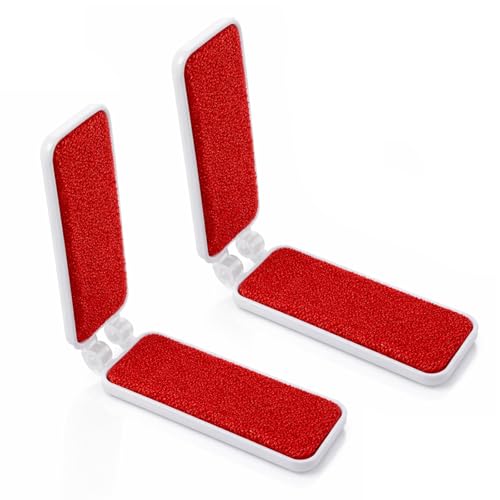 2 PCS Travel Lint Brush for Clothes, Foldable Lint Brush, Reusable Mini Lint-Brushes for Furniture, Pet Hair, Fabric Fluff