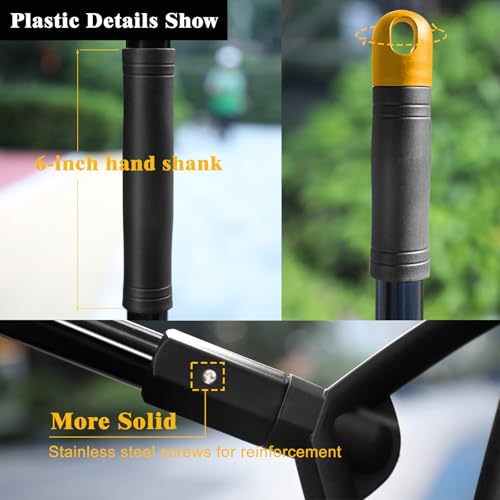 Heavy Duty Broom Outdoor Indoor, Upgraded Commercial Angle Brooms, Black Broom for Sweeping House, Restaurant, Kitchen, Garage, Courtyard - color: 4 * Black