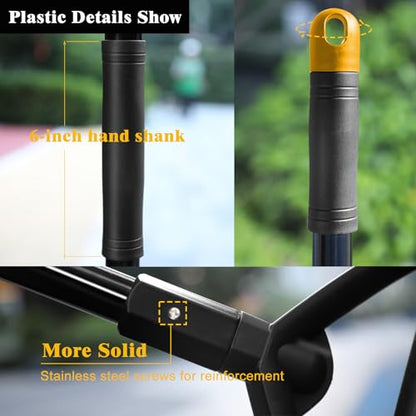 Heavy Duty Broom Outdoor Indoor, Upgraded Commercial Angle Brooms, Black Broom for Sweeping House, Restaurant, Kitchen, Garage, Courtyard - color: 4 * Black