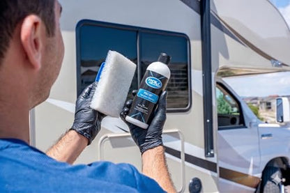Poli Glow® Gentle and Efficient Non-Abrasive Scrub Pad with Handle – Durable and Long-Lasting | Safe Oxidation Removal Tool for Boats & RVs, Gelcoat, Fiberglass, Painted Surfaces, Decals & Plastic
