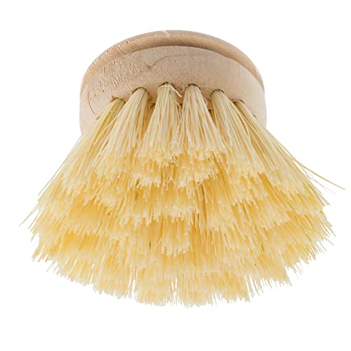 Redecker Dish Brush Set, Silicone Handle – Blue with Tampico & Horsehair Heads – Sustainable Cleaning System, Made in Germany - color: Blue