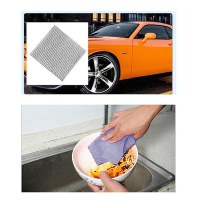 Reusable Cleaning Cellulose Sponge Cloths Absorbent Wipes Clean Kitchen Car Dish Eco-Friendly Dishcloth Hand Towel Auto - 1pack (5pcs) - style: 5pcs - Vacuum
