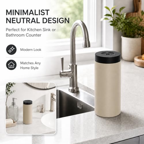 Silicone Dish Soap Dispenser, 8 Oz Refillable Squeeze Bottle, Leakproof for Kitchen Sink, Light Gray - color: Light Gray
