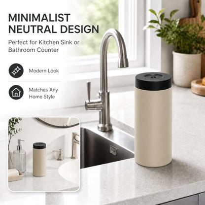 Silicone Dish Soap Dispenser, 8 Oz Refillable Squeeze Bottle, Leakproof for Kitchen Sink, Light Gray - color: Light Gray