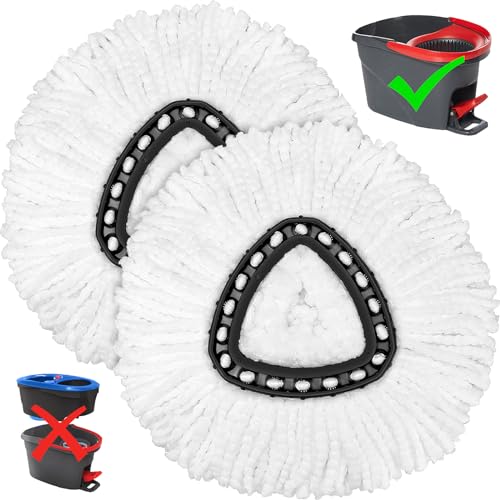 2 Pack Mop Replacement Heads for O-Cedar Spin Mop, Microfiber Spin Mop Refills, Easy Cleaning Mop Head Replacement Refill - size: 2 Pack