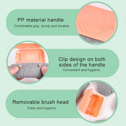 Magic Window Track Cleaner, 2025 New Groove Cleaning Brush Tools Set, Hand-held Window Track Cleaner Brushes Tools for Window lides Gaps Tile Lines Shutter Car Vents (Green, 3PCS) - color: Green, size: 3PCS