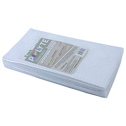 POLYTE Ultra Premium Microfiber Kitchen Dish Cloth Waffle Weave, 8 Pack (12x12 in, White) - color: White, size: 12x12 in
