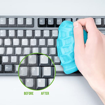 CLICK CLEAN Keyboard Cleaning Gel, 7oz Universal Cleaning Gel for Keyboards Electronics Dust Cleaner for Car, Laptop, Air Vents - color: Blue