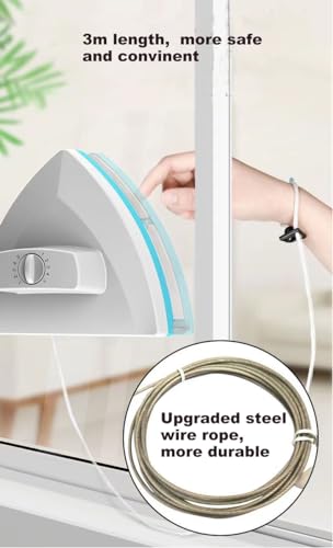 Double Sided Magnetic Window Cleaner, Outside Glass Wiper, 5-Gear Adjustable Outsider Glider Washing Brush Tool, for High-Rise Double Car Glazed Windows (0.3"-1.2")