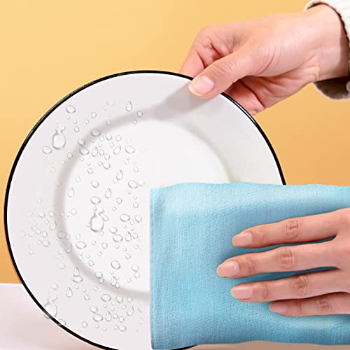 Heavy Duty Scour Pads Sponge Dish Scrubber Non-Scratch Green Reusable Household Scrub Pads for Kitchen and Dish Cleaning Tool (20Pcs Sponge+3Pcs Clean Towel) - style: 20Pcs Sponge+3Pcs Clean Towel