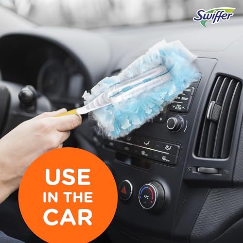 Swiffer Dusters Refill for Cleaning, Made by SWIFFER, Feather & Microfiber Duster Disposable Alternative, for Dusting Furniture, Blinds, Ceiling Fans, Walls, Helps Remove Allergens, Unscented, 18ct - size: 18 Count (Pack of 1), style: Unscented