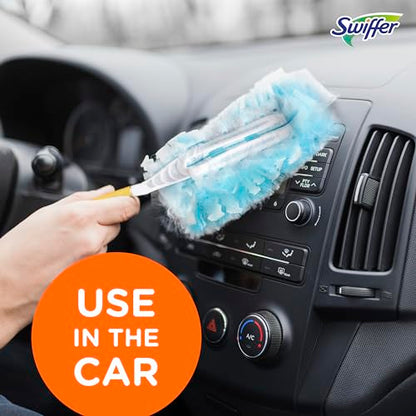 Swiffer Dusters Refill for Cleaning, Made by SWIFFER, Feather & Microfiber Duster Disposable Alternative, for Dusting Furniture, Blinds, Ceiling Fans, Walls, Helps Remove Allergens, Unscented, 18ct - size: 18 Count (Pack of 1), style: Unscented