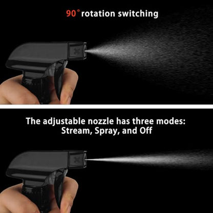 2 Pack 17oz/500ml Mist and Stream Adjustable Spray Bottles, Empty Spray Bottles with Measurements for Home Cleaning and Gardening, Grey and Green