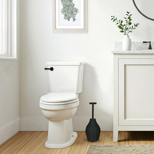 Korky BeehiveMAX Hideaway - Heavy Duty Toilet Plunger with Holder in Black - Drip Free Carry-Seals All Bowl Shapes – Powerful Clog Removal, 97-5B - color: Black