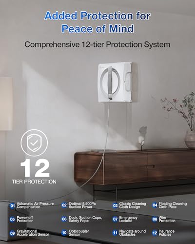 ECOVACS WINBOT W2 PRO Omni Portable Window Cleaning Robot with Multi-Functional Station, Charging While Working, Intelligent Cleaning with Triple Nozzle Water Sprayer, 12-Level Protection - color: White1