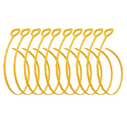Drain Clog Remover, Drain Snake Hair Tool 1.68 Ft Flexible Sink Cleaner for Shower, Kitchen Pipe Unclogger, Plumbing Snake Hair Clog Remover Tool (Pack of 10) - style: 10 Pack