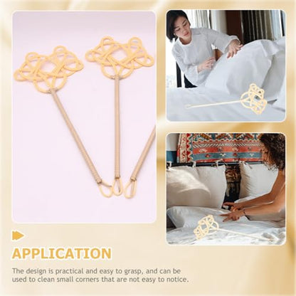 Long Handle Quilt Dust Beater Cleaning Tool, Imitation Rattan Rug Fluffing Tool for Household Dust Removal, Single Piece Quilt and Rug Cleaning Supply for Home Use