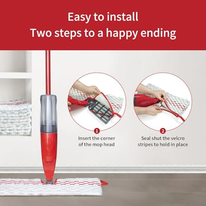5 Pack Microfiber Mop Refills - Spray Mop & Flat Mop Replacement Pads | Mop Heads Replacements Compatible with ProMist MAX, Washable & Reusable Mop Refills