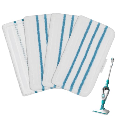4Pack Steam Mop Pads Replacement for Black+Decker Steam Mop SM1600, SM1610, SM1620, HSM13E1, HSMC1300FX, HSMC1321, HSMC1361SG Cleaner Black and Decker Steam Mop Replacement Pads - color: Steam Mop Pads- 4Pack