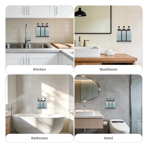 Shampoo and Conditioner Dispenser, Shower Soap Dispenser Wall Mounted 10fl oz/300ml *3 Chamber Shampoo Bottles Refillable with Black Pump for Bathroom Hotel, Grey - color: Grey 3 Chamber