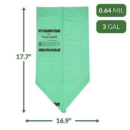 Reli. Compost Bags 3 Gallon (150 Count) | ASTM D6400 Certified | Eco-Friendly Compostable Trash Bags | Food Scrap Liners for Kitchen Bins | Plant-Based Green - size: 1 Count (Pack of 150)