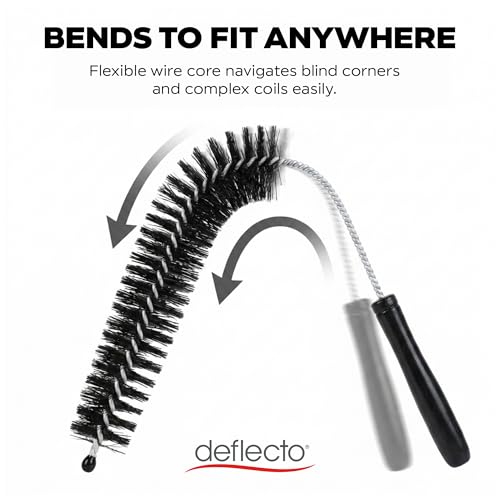 Deflecto Flexible Appliance Brush 20" Long, Dryer Vent, Refrigerator and AC Coils - Bendable Wire Brush for Lint, Dust & Debris, Hard-to-Reach Vents, Crevices, Essential Home Maintenance Tool