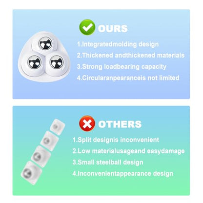 Self Adhesive Appliance Sliders 4 Pack Kitchen & Furniture Rollers | Move Small Appliances Easily 360° Glide No Tools Peel Stick 12lbs Per Wheel - color: White, size: 4pcs