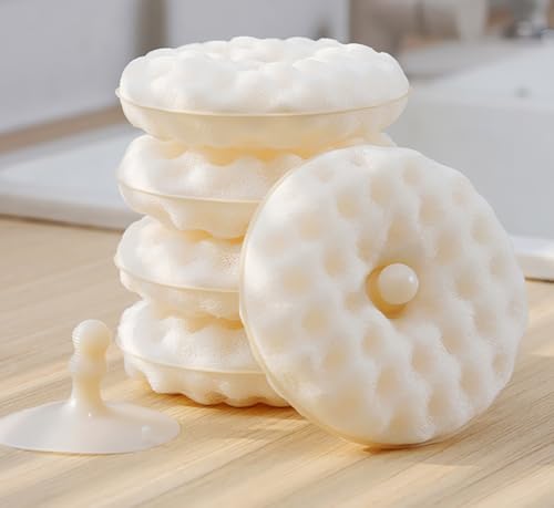 Dish Sponges 2 Pack - Dual-Sided Extra Thick Kitchen Sink Sponges for Dish Washing, Non-Stick Pans, Utensils & Kitchen Cleaning (Scrub Sponge Set)