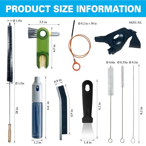 13Pcs Deep Crevice Cleaning Brush Set with Flashlight Gloves & Drain Brush - Dryer Vent Cup Lid Straw Gap Cleaning Tools Professional Cleaning Supplies - color: 13-pack