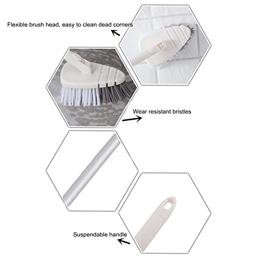 45.28 Inch Shower Scrubber, Tub Tile Cleaning Brush, Bath Cleaner Scrubber Brush with Adjustable Long Handle Scrub Brush for Bathroom Shower Bathtub Wall Mop Cleaning Scrubbing