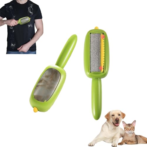 Lint and pet Hair Remover,Pet Hair Removal Glove,Clothe Hair Remover Roller,Reusable Lint Roller for Clothes,Pet Hair Remover for Clothes, Lint Brushes for Clothes(Green) - color: Green