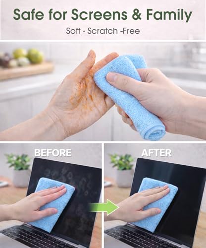 Microfiber Cleaning Cloth Roll - 100 Pack Tear Away Microfiber Paper Towels, Reusable, Washable, Scratch-Free, Kitchen Towels for Car, Home, Kitchen, Glass, Dishes (Blue) - color: Blue