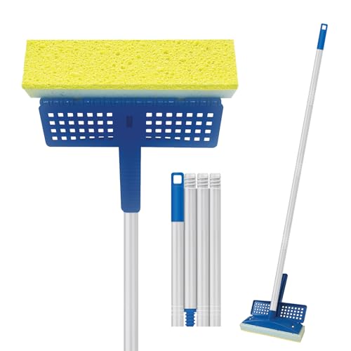 LOLA Squeeze Sponge Mop w/ Poly Foam & a Natural Cellulose Layer, Absorbs and Wicks Moisture, Hard Surface Cleaner, Refillable, 9” Wide Head - size: 1 Count