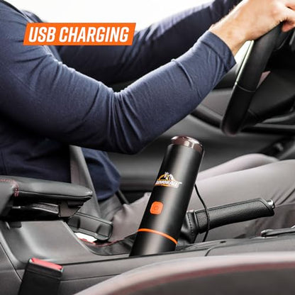Armor All AA07V2 0901 Cordless Car Vacuum Handheld Mini Vacuum Cleaner for Car Interior Home, Orange - style: Cordless